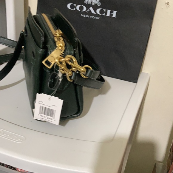 Coach Tate 18 leather. Crossbody Amazon Green leather - Picture 7 of 12